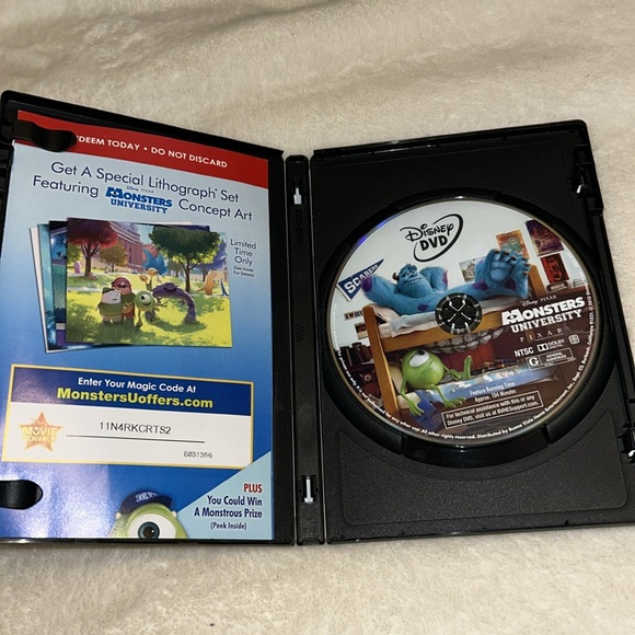 ~6/$10 MOVIES VHS/DVDS~ Monsters University DVD 2013 - Picture 2 of 4